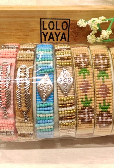 Wholesaler Lolo & Yaya - Bangle bracelet on budin in Stainless Steel