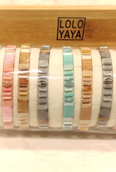 Grossiste Lolo & Yaya - LY023 bracelet jonc sur boudin en acier inoxydable