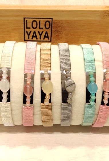 Grossiste Lolo & Yaya - LY024 bracelet jonc sur boudin en acier inoxydable