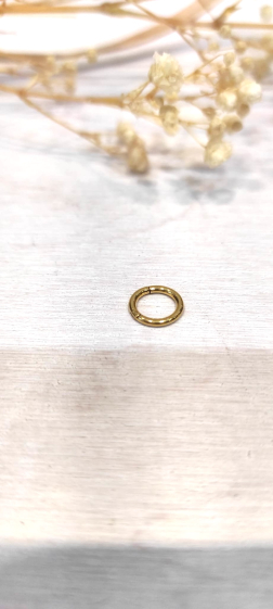 Wholesaler Lolo & Yaya - Plain ring ear piercing 6mm in stainless steel