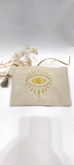 Wholesaler Lolo & Yaya - Eye pouch in lurex cotton, 20cm x 15cm