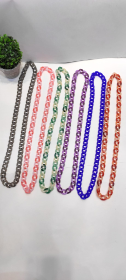 Großhändler Lolo & Yaya - Zweifarbige Halskette aus Acryl