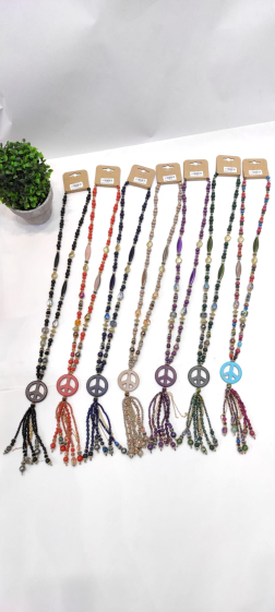 Großhändler Lolo & Yaya - Ausgefallene Halskette „Frieden und Liebe“.