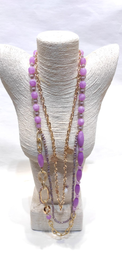 Großhändler Lolo & Yaya - Ausgefallene dreireihige lange Halskette