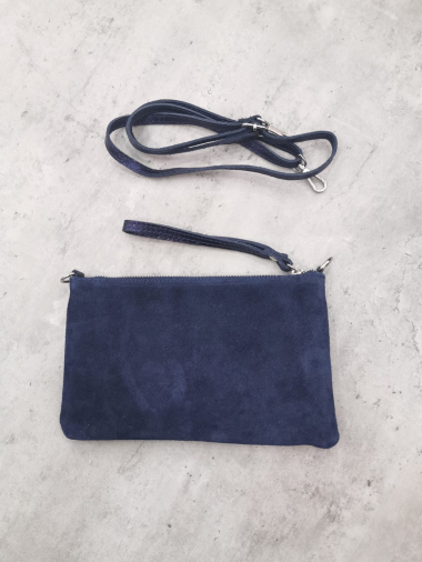 Wholesaler Lorenzo - Iridescent front and suede back pouch