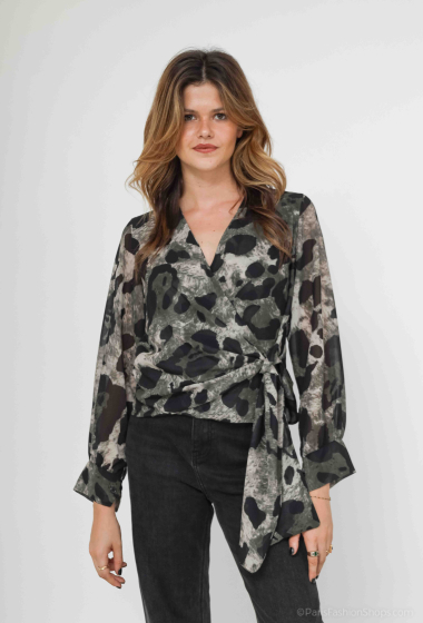 Wholesaler Loriane - Tie-up wrap blouse