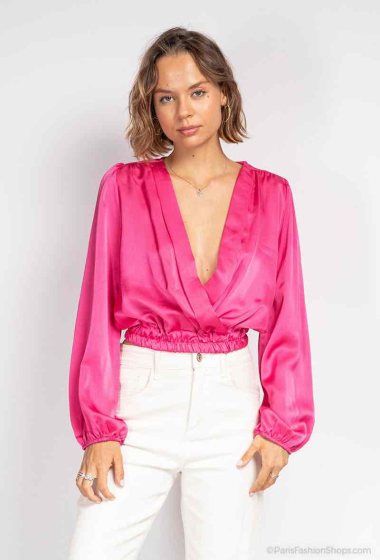 Wholesaler Loriane - Satin Wrap blouse