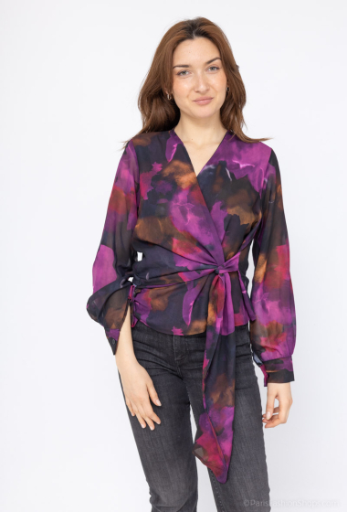 Wholesaler Loriane - Tie-up wrap blouse