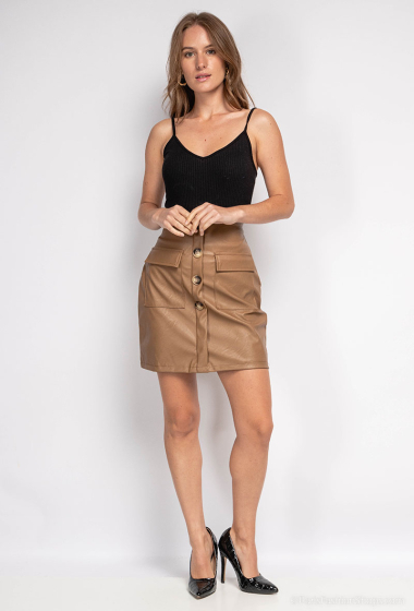 Wholesaler Loriane - Faux leather mini skirt