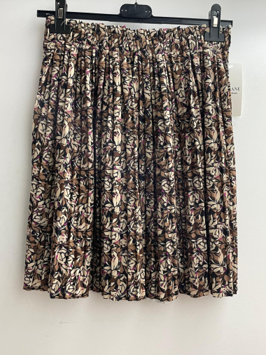 Wholesaler Loriane - Short pleated skirt with prints