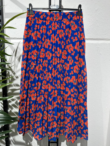 Grossiste Loriane - Jupe longue plissée à motifs imprimé