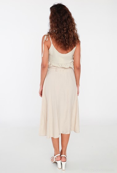 Wholesaler Loriane - Uni midi skirt