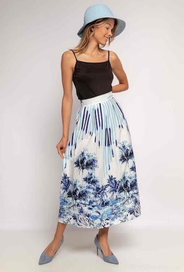Wholesaler Loriane - Printed midi skirt