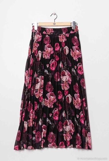 Wholesaler Loriane - Floral print pleated skirt