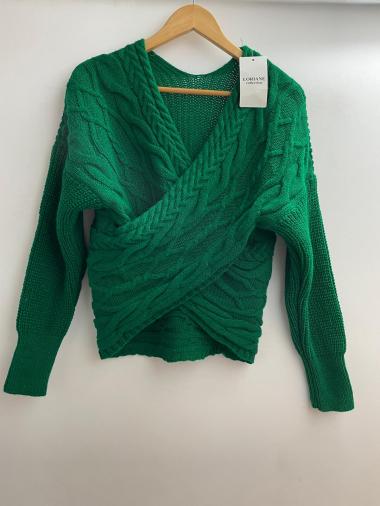 Wholesaler Loriane - Wrap cable knit sweater