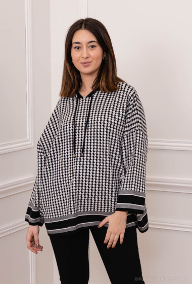 Wholesaler Loriane - Printed sweater with hood