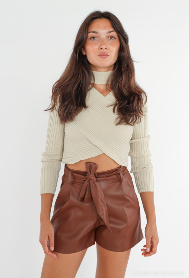 Wholesaler Loriane - Plain long-sleeved sweater