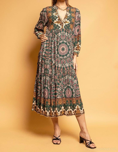 Großhändler Loriane - Kleid mit Mandala-Print