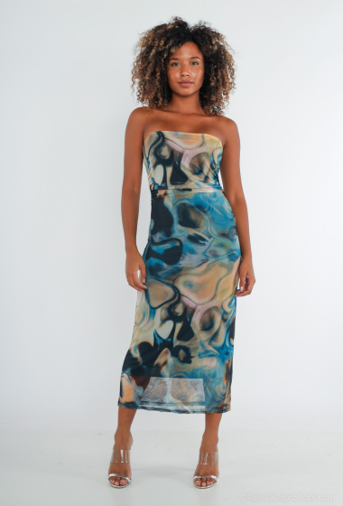 Wholesaler Loriane - Printed strapless dress