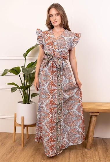 Wholesaler Loriane - printed wrap dress