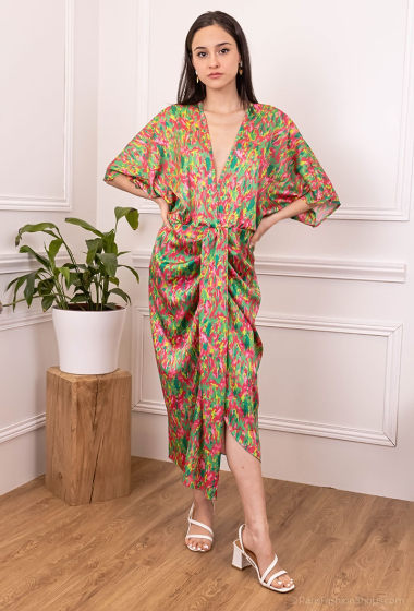 Wholesaler Loriane - Print wrap dress