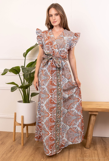 Großhändler Loriane - Printed wrap dress