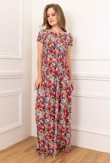Wholesaler Loriane - Stretched flower printed dress
