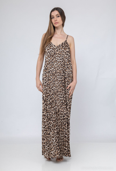 Wholesaler Loriane - Long leopard print strap dress