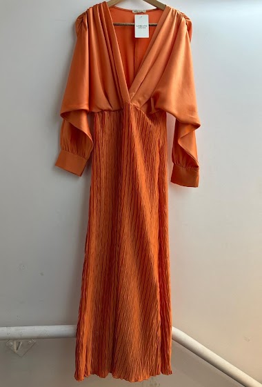 Wholesaler Loriane - Long satin wrap dress