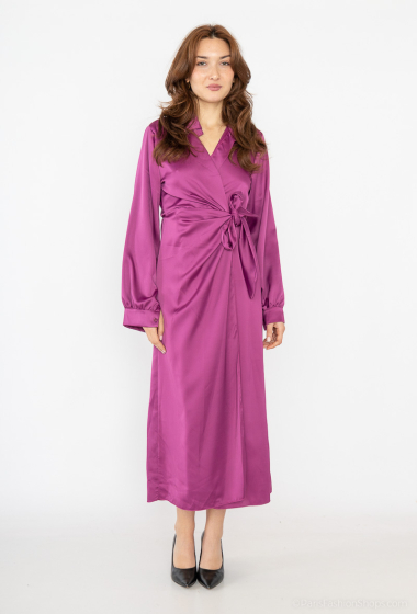 Wholesaler Loriane - Long satiny wrap dress