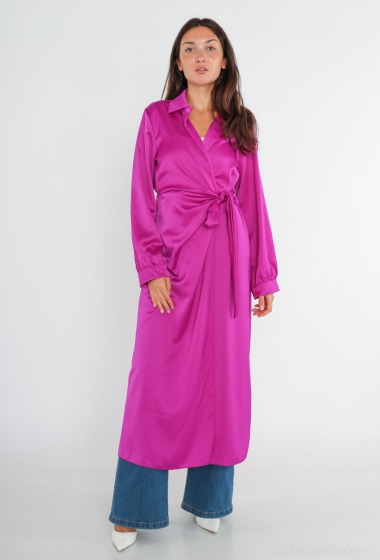 Wholesaler Loriane - Long satiny wrap dress