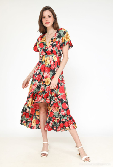 Wholesaler Loriane - Asymmetrical floral dress