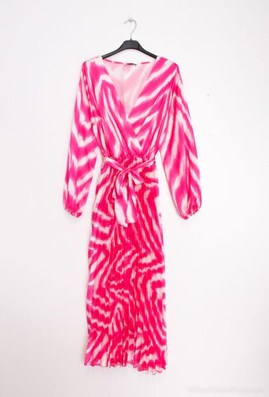 Großhändler Loriane - Long dress print zebra