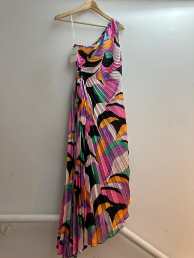 Wholesaler Loriane - Printed pleated long dress