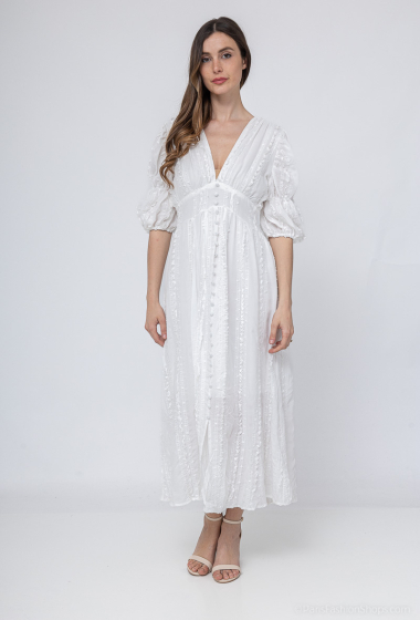 Wholesaler Loriane - Long plain bohemian dress