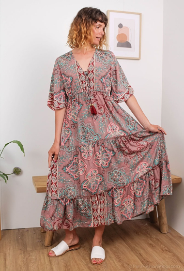 Großhändler Loriane - Paisley printed midi dress