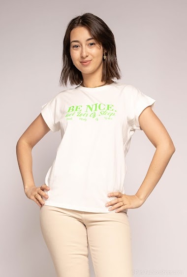 Grossiste Loriane - T-shirt à inscription