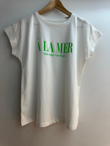 Wholesaler Loriane - “At the sea” printed t-shirt