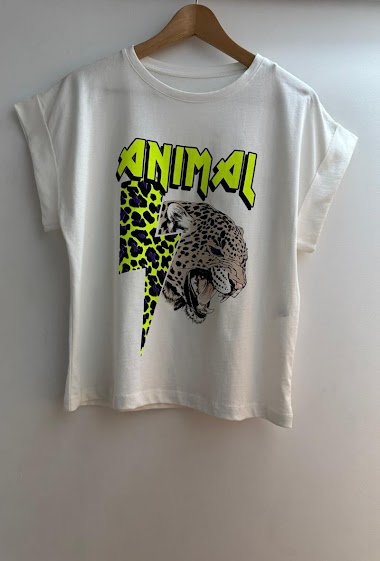 Großhändler Loriane - T-Shirt mit Animal-Print