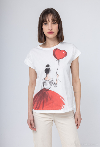 Wholesaler Loriane - Printed t-shirt ballon