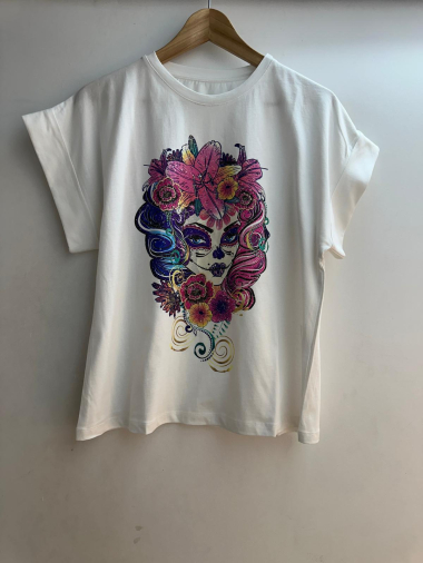 Grossiste Loriane - T-shirt imprimé inspiration mexicain