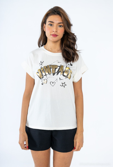 Wholesaler Loriane - “We just wanna be Rock Star” printed t-shirt