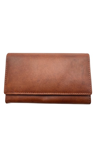 Wholesaler LOUISA LEE - Eva camel leather coin purse