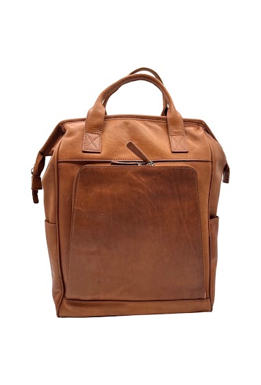 Wholesaler LOUISA LEE - Gm lilac camel leather backpack