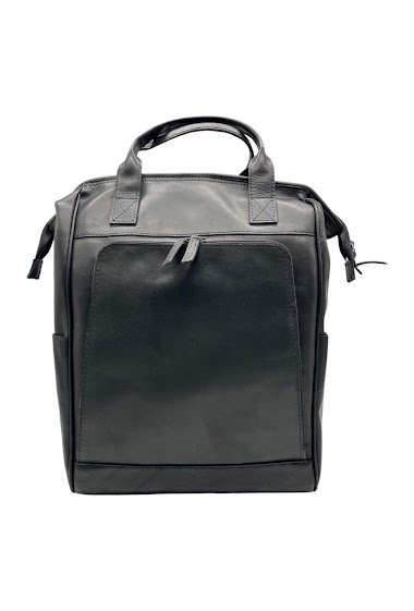 Wholesaler LOUISA LEE - Large lilac black leather backpack