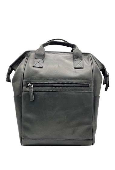 Wholesaler LOUISA LEE - Backpack mm black leather maelle
