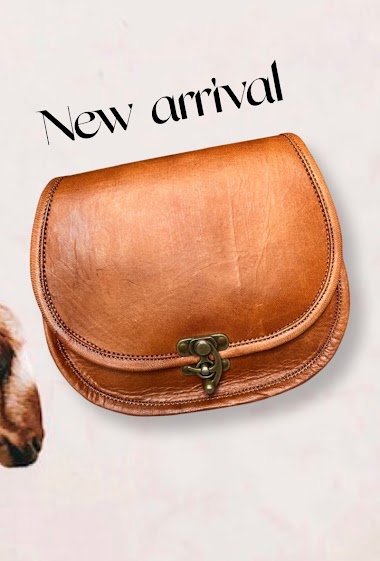 Wholesaler LOUISA LEE - Buckle leather shoulder bag 23cm