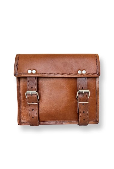 Wholesaler LOUISA LEE - Postman leather shoulder bag 23cm