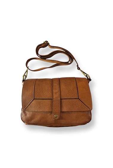Wholesaler LOUISA LEE - Vintage leather bag Paola Cognac