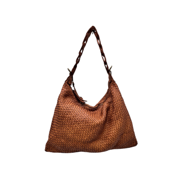 Grossiste LOUISA LEE - SAC EPAULE CUIR TRESSE VINTAGE PALOMA